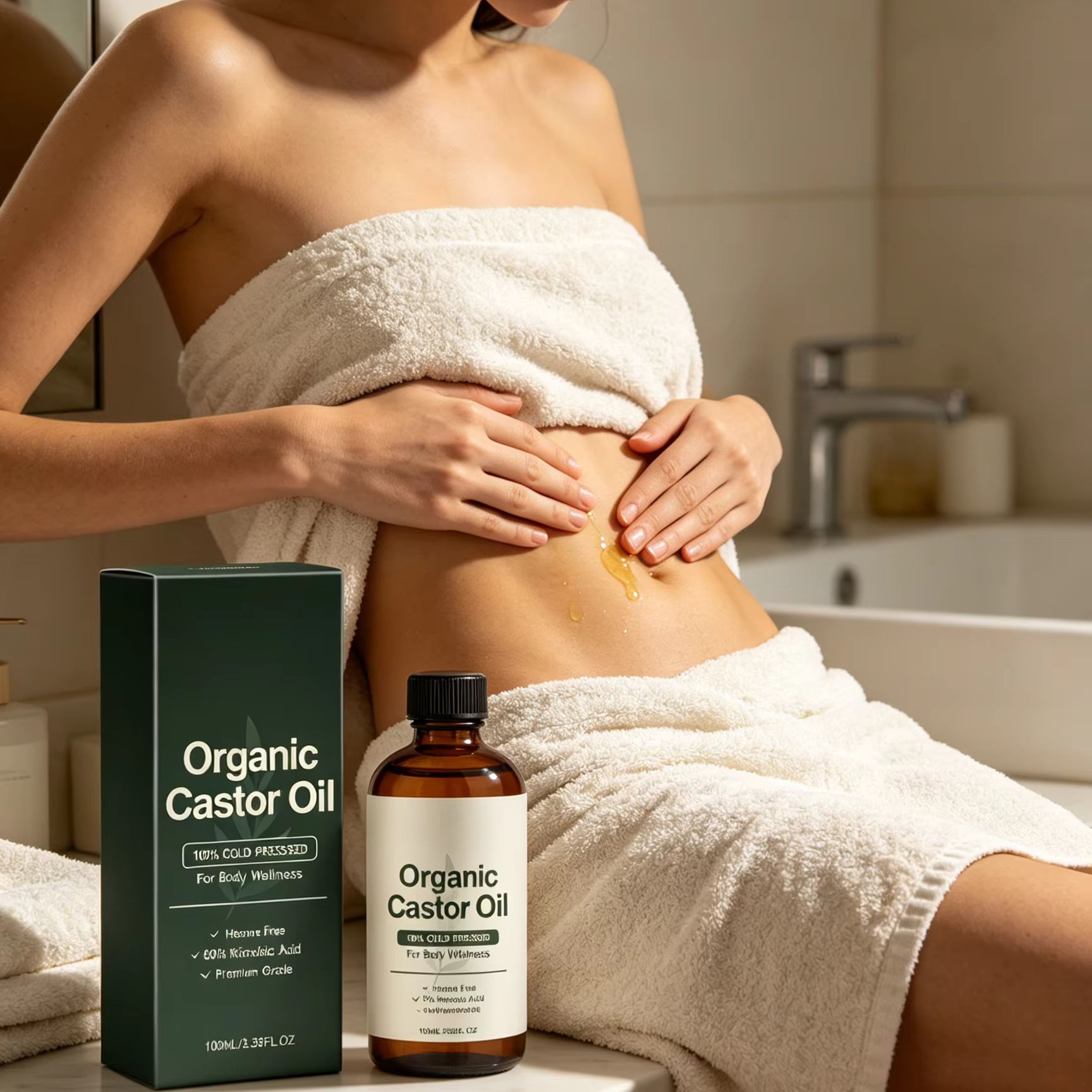 Castor Oil Cold Press - Organiczny olej rycynowy tłoczony na zimno,