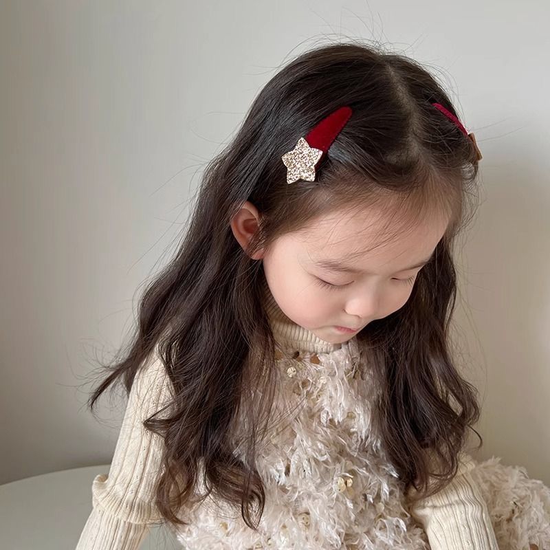 Hair Care Baby - 1 Para Koreańskich Brokatowych Spineczek do