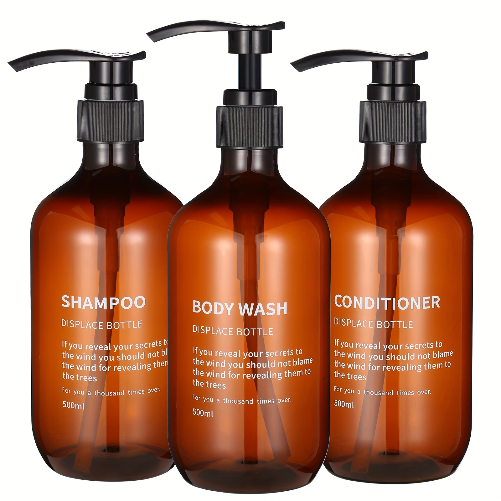 Hair Care Conditioner - 3 szt. Wodoodporny zestaw dozowników szamponu