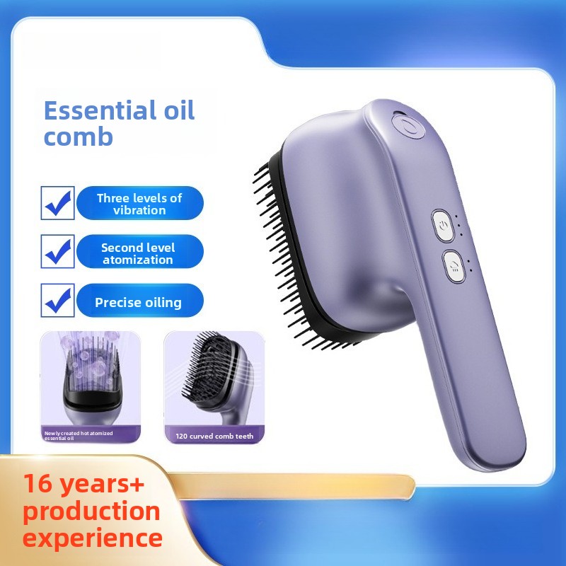 Hair Care Essential Oil Atomizing - Elektryczny grzebień do masażu z olejkami
