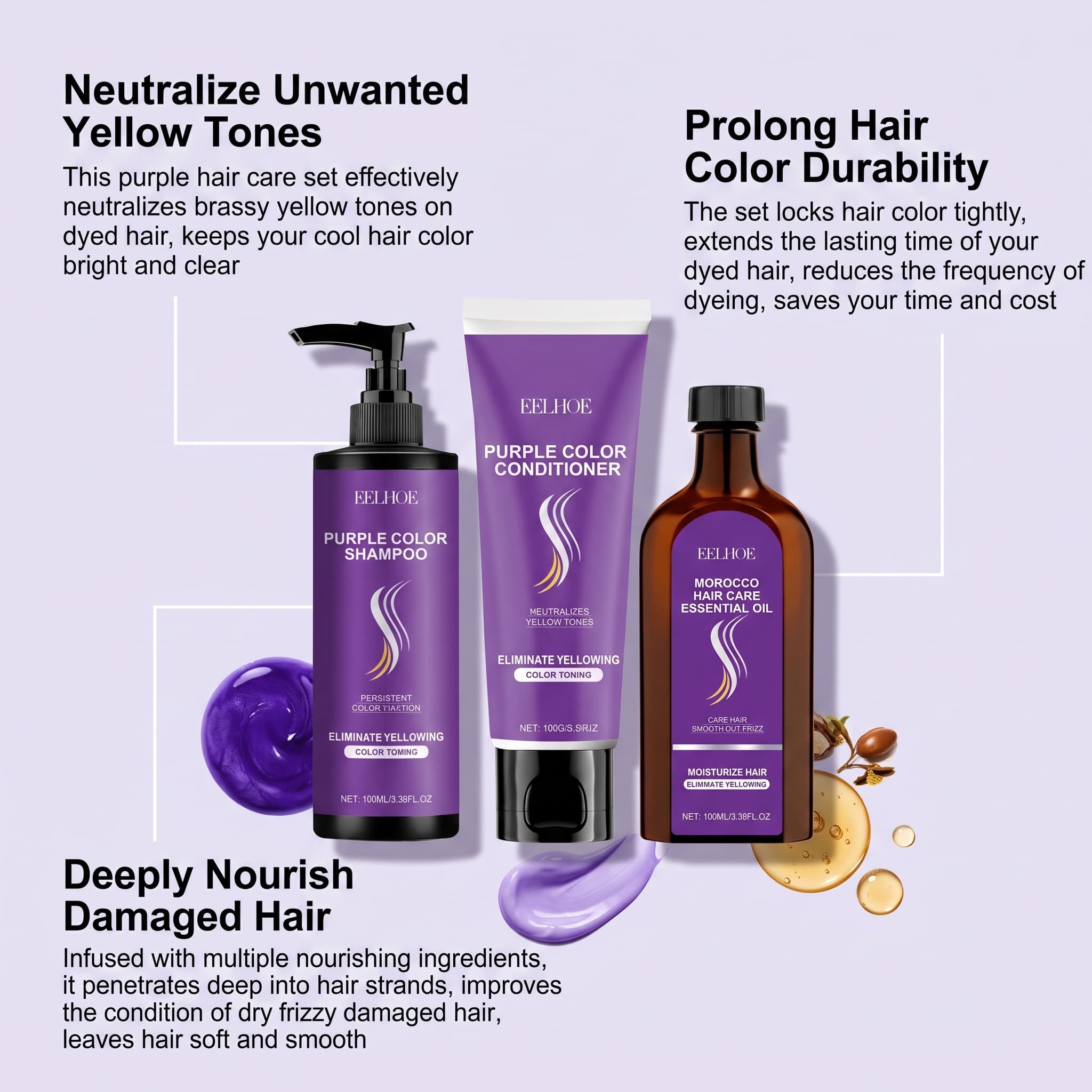 Zestaw szamponu fioletowego z  – Hair Care Conditioner recenzja i cena